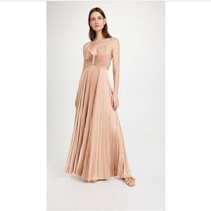 A.L.C Aries Satin Pleated Dress